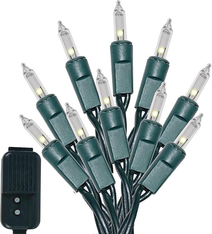 Indoor/Outdoor Multi-Color Musical Christmas Lights - Plays 25 Classical Holiday Songs - 8 Function Chaser - Green Wire - ...