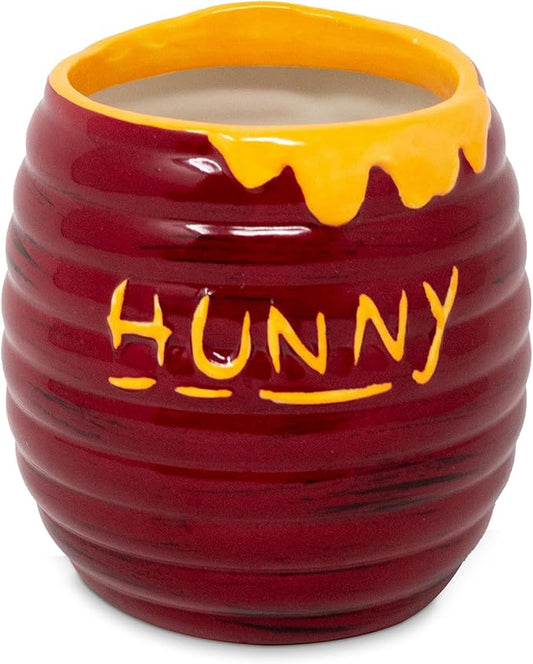 Steel Mill & Co Ceramic Honey Pot Vase, 4.5" x 4.5", Beehive Flower Vase & Desk Organizer, Ridged Pot with Honey Drip Deta...