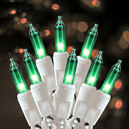 HISHINY Green Christmas Lights 100 Count St. Patrick's Day Decorations String Lights with White Wire for Outdoor Indoor Ch...