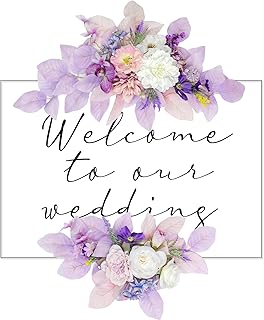 BMQDSM Wedding Arch Flowers Faux Flowers Set of 2 Flower Garland for Wedding Decorations for Reception and Wedding Welcome...