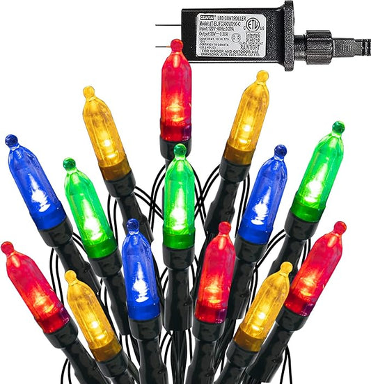 Dazzle Bright 200 LED Christmas Mini String Lights, 65FT Connectable Waterproof 8 Modes Fairy Lights for Indoor Outdoor Pa...