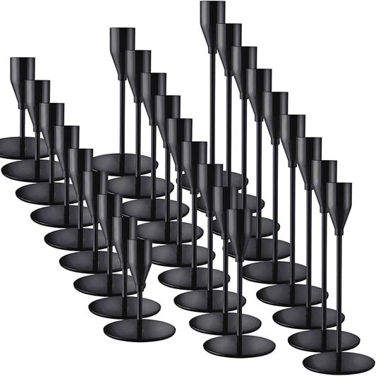 ECHFSM Black Taper Candle Holders for Wedding Table Centerpiece,Tall Taper Candlestick Holders Bulk Set of 27,Metal Candle...