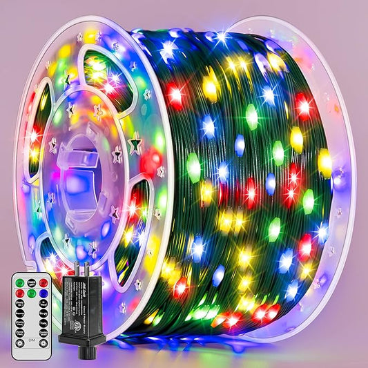 BrightChristmas Christmas Lights 1200 LED 394 FT, Waterproof Outdoor String Lights with 8 Modes, Fairy Lights for Holiday ...
