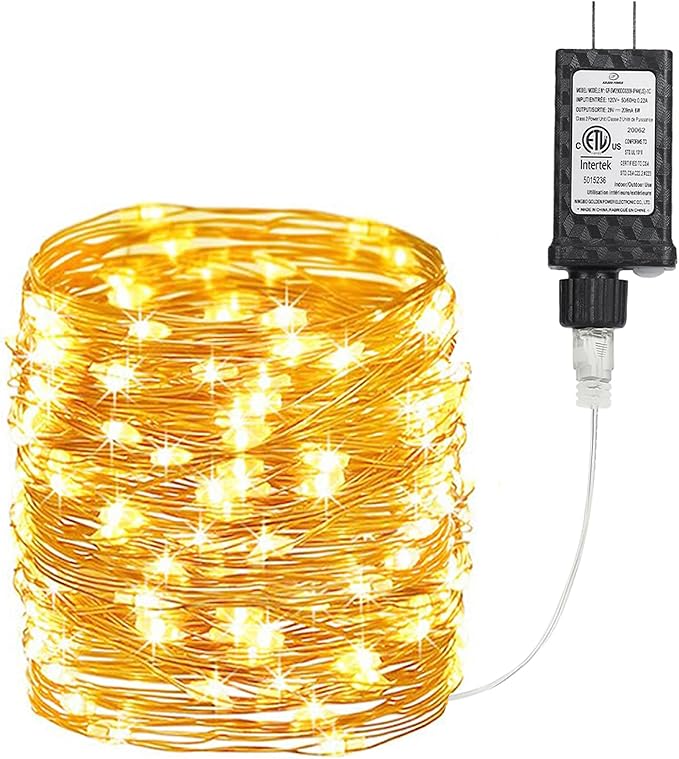 Joomer Fairy String Lights 66FT 200 LEDs Plug in Fairy Lights Indoor Copper Wire String Light DIY for Bedroom, Parties, We...