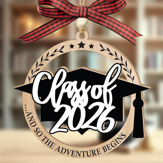 Class of 2026 Ornament, 2-Layer Wooden Graduation Christmas Ornaments, Graduation Gifts for Son, Daughter, College Senior ...