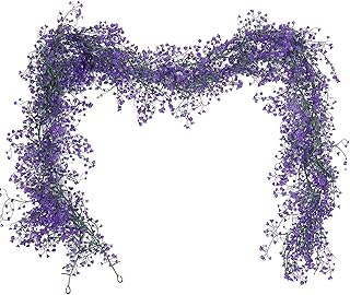 RECUTMS Artificial Hanging Vines Garland Fake Plant Greenery Faux Ferns Leaves Ivy Garland 2Pcs 5.6Ft for Spring Home Indo...