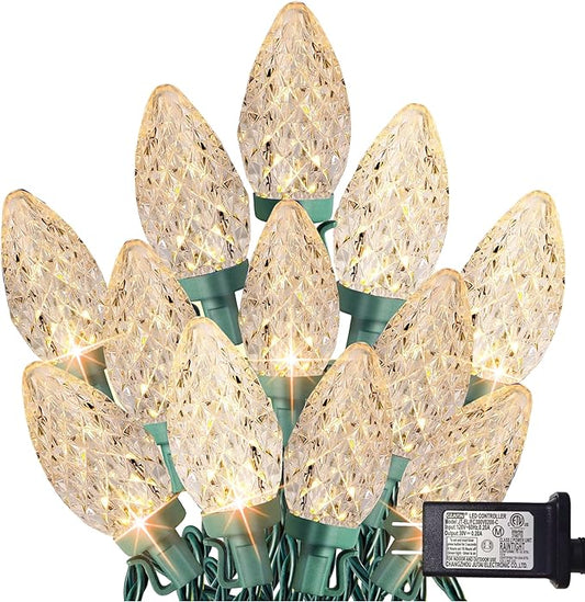 TW SHINE C9 Christmas Lights, 100 LED 66 FT Christmas String Lights Outdoor with 8 Modes Timer Waterproof Connectable for ...