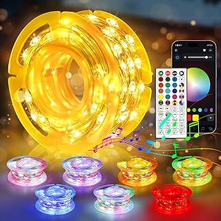 OMIKA 100FT 300 LED Smart Fairy Lights, Plug in String Lights with APP & Remote Control DIY Music Sync, Warm White & Color...