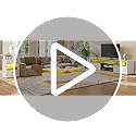YITAHOME LED Coffee Tables for Living Room, High Glossy Coffee Table with Storage 4 Sliding Drawers, Small Rectangular LED...