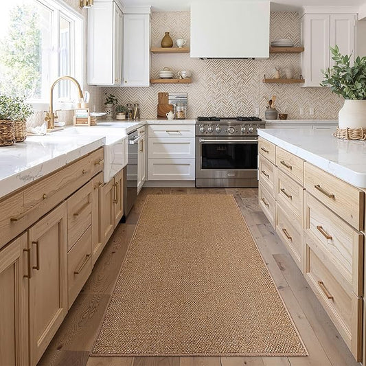 CHAMPLANT Runners Area Rug for Hallways 2x6 Feet Brown Washable Kitchen Runner Non Slip Hall Runners Entryway Runner Rugs ...