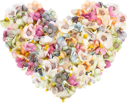 Juexica Mini Flowers for Crafts Small Silk Flowers Artificial Daisy Fake Small Flower Heads Bulk for Crafts Wedding Hair C...