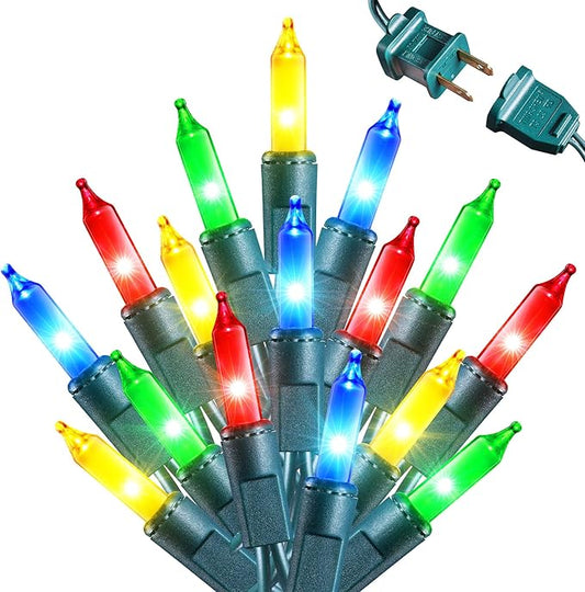 Jyoiat Christmas Lights -2 Pack Total 43FT 200 Count Conectable Waterproof String Lights Brighter Detachable Plug-in Light...