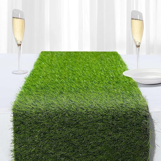 Artificial Grass Table Runners-13 x 84 Inches Faux Grass Table Runner for Golf Themed Party,Synthetic Turf Table Runner fo...