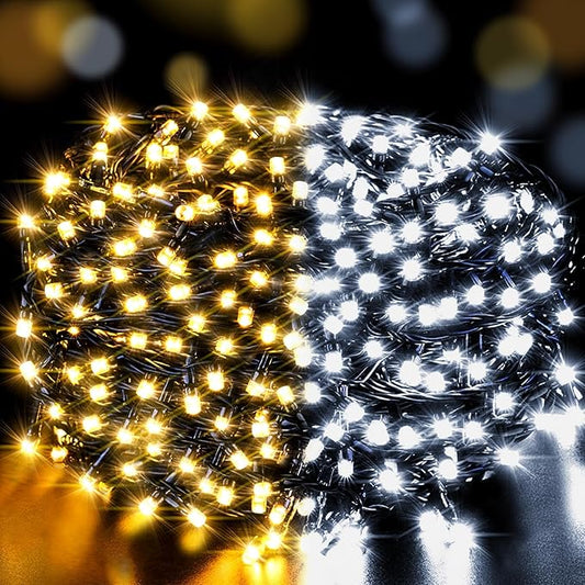 LetsFunny Outdoor Christmas Lights with 8 Modes, 300 LED 108 FT Connectable Waterproof, Twinkle Fairy String Light for Xma...