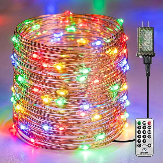 Fairdeer Plug-in Fairy Lights, 66 Ft 200 LED String Light with Remote, 8 Modes, Timer and Dimming Twinkle Lights for Indoo...