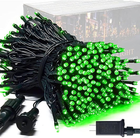 JMEXSUSS 250 LED Green String Lights - 91.5ft Green Christmas Lights Outdoor Waterproof, 8 Lighting Modes, Connectable St....