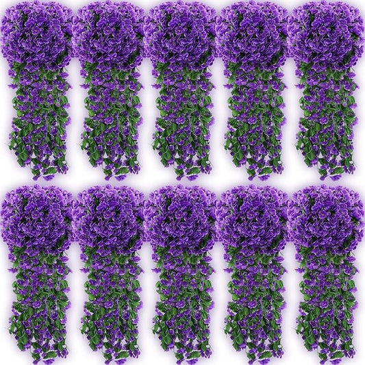 Yuxung 10 Pack 10 Pack Artificial Hanging Flowers Garland Arch Flowers for Wedding Ceremony Wall Home Floral Party Garden ...