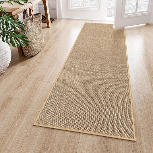Lahome Farmhouse Carpet Runners for Hallway 6ft, 2x6 Washable Runner Rug Non Slip for Entryway Indoor, Neutral Non Sheddin...