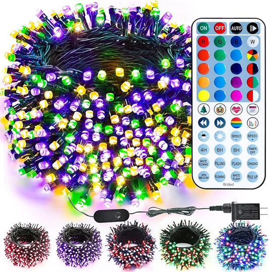 Brizled RGB Christmas Lights, 164ft 500 LED Color Changing String Lights, Dimmable Christmas Tree Light, Indoor Multifunct...