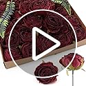 IPOPU White Roses Artificial Flowers Heads Bulk, 25pcs Vintage Dried Flowers Artificial Rose Heads Silk Fake Rose for Wedd...
