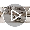 Function Home Farmhouse Coffee Table, Rustic White French Country Center Table with Storage Shelf, Wood Coffee Tables for ...
