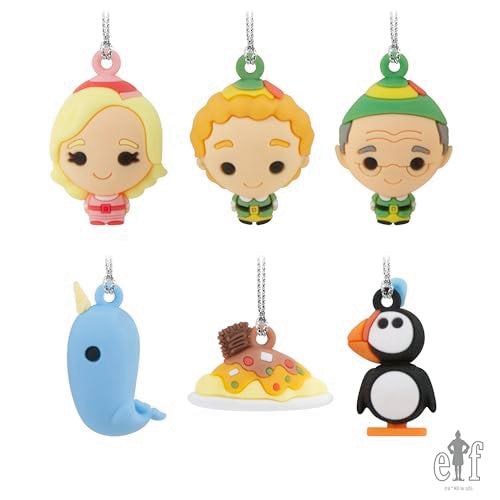 Hallmark Elf Mini Christmas Ornaments, Shatterproof, Set of 6, Christmas Movie Gifts
