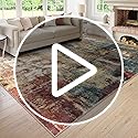Lahome Washable Runner Rug with Rubber Backing- 2x8 Rug Runners for Hallways Non Slip Kitchen Rugs Non Skid, Modern Abstra...