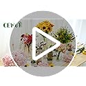 CEWOR Artificial Sunflowers Fake Cemetery Flowers for Grave Bouquet with Sunflowers for Bridal Bouquets Wedding Centerpiec...
